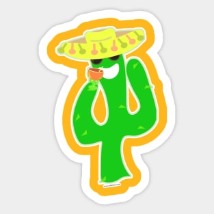Par-tay on Party Cactus! Sticker